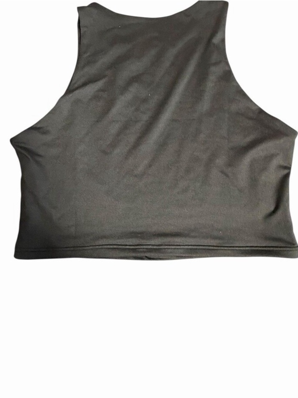 Women's Black Racerback Crop Tank Top